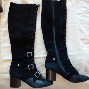 Ladies Retro Suede Leather Boots